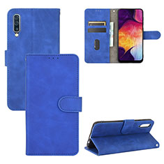 Custodia Portafoglio In Pelle Cover con Supporto L03Z per Samsung Galaxy A50 Blu