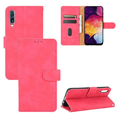 Custodia Portafoglio In Pelle Cover con Supporto L03Z per Samsung Galaxy A50 Rosa Caldo