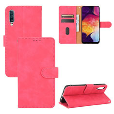Custodia Portafoglio In Pelle Cover con Supporto L03Z per Samsung Galaxy A50S Rosa Caldo