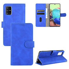 Custodia Portafoglio In Pelle Cover con Supporto L03Z per Samsung Galaxy A51 4G Blu