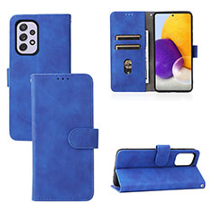 Custodia Portafoglio In Pelle Cover con Supporto L03Z per Samsung Galaxy A73 5G Blu