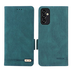 Custodia Portafoglio In Pelle Cover con Supporto L03Z per Samsung Galaxy F13 4G Verde