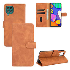 Custodia Portafoglio In Pelle Cover con Supporto L03Z per Samsung Galaxy F62 5G Marrone
