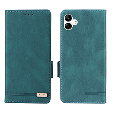 Custodia Portafoglio In Pelle Cover con Supporto L03Z per Samsung Galaxy M04 Verde