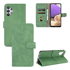 Custodia Portafoglio In Pelle Cover con Supporto L03Z per Samsung Galaxy M32 5G Verde