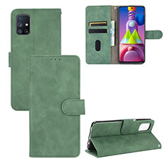 Custodia Portafoglio In Pelle Cover con Supporto L03Z per Samsung Galaxy M51 Verde