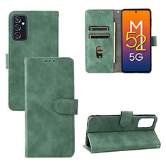 Custodia Portafoglio In Pelle Cover con Supporto L03Z per Samsung Galaxy M52 5G Verde