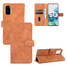 Custodia Portafoglio In Pelle Cover con Supporto L03Z per Samsung Galaxy S20 FE 5G Marrone
