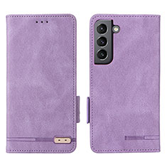 Custodia Portafoglio In Pelle Cover con Supporto L03Z per Samsung Galaxy S21 5G Viola