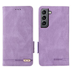 Custodia Portafoglio In Pelle Cover con Supporto L03Z per Samsung Galaxy S23 5G Viola