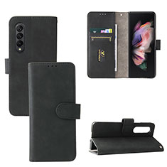 Custodia Portafoglio In Pelle Cover con Supporto L03Z per Samsung Galaxy Z Fold4 5G Nero