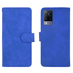 Custodia Portafoglio In Pelle Cover con Supporto L03Z per Vivo V21 5G Blu
