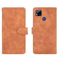 Custodia Portafoglio In Pelle Cover con Supporto L03Z per Xiaomi Redmi 9C Marrone