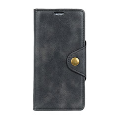 Custodia Portafoglio In Pelle Cover con Supporto L04 per Alcatel 1X (2019) Nero