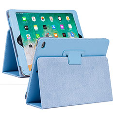 Custodia Portafoglio In Pelle Cover con Supporto L04 per Apple iPad 10.2 (2020) Azzurro