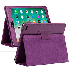 Custodia Portafoglio In Pelle Cover con Supporto L04 per Apple iPad 10.2 (2020) Viola
