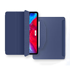 Custodia Portafoglio In Pelle Cover con Supporto L04 per Apple iPad Air 5 10.9 (2022) Blu
