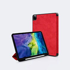 Custodia Portafoglio In Pelle Cover con Supporto L04 per Apple iPad Pro 11 (2020) Rosso