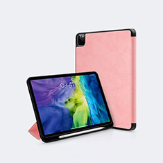 Custodia Portafoglio In Pelle Cover con Supporto L04 per Apple iPad Pro 11 (2021) Oro Rosa