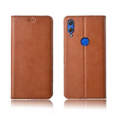 Custodia Portafoglio In Pelle Cover con Supporto L04 per Huawei Honor 8X Arancione