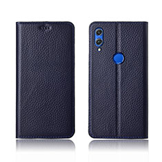 Custodia Portafoglio In Pelle Cover con Supporto L04 per Huawei Honor V10 Lite Blu