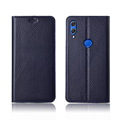 Custodia Portafoglio In Pelle Cover con Supporto L04 per Huawei Honor View 10 Lite Blu