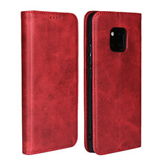 Custodia Portafoglio In Pelle Cover con Supporto L04 per Huawei Mate 20 Pro Rosso
