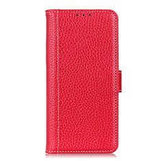 Custodia Portafoglio In Pelle Cover con Supporto L04 per Huawei Y5p Rosso