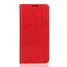 Custodia Portafoglio In Pelle Cover con Supporto L04 per Huawei Y7 (2019) Rosso