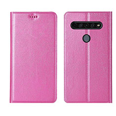 Custodia Portafoglio In Pelle Cover con Supporto L04 per LG K61 Rosa