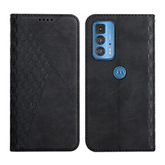 Custodia Portafoglio In Pelle Cover con Supporto L04 per Motorola Moto Edge S Pro 5G Nero