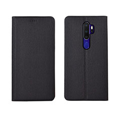 Custodia Portafoglio In Pelle Cover con Supporto L04 per Oppo A11 Nero