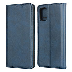 Custodia Portafoglio In Pelle Cover con Supporto L04 per Samsung Galaxy A51 4G Blu