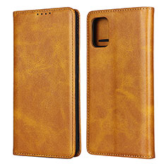 Custodia Portafoglio In Pelle Cover con Supporto L04 per Samsung Galaxy M40S Marrone Chiaro