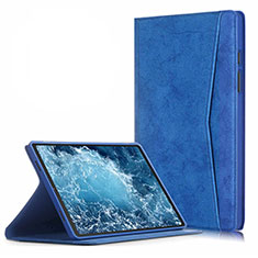Custodia Portafoglio In Pelle Cover con Supporto L04 per Samsung Galaxy Tab A7 Wi-Fi 10.4 SM-T500 Blu
