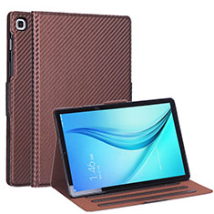 Custodia Portafoglio In Pelle Cover con Supporto L04 per Samsung Galaxy Tab S5e 4G 10.5 SM-T725 Marrone