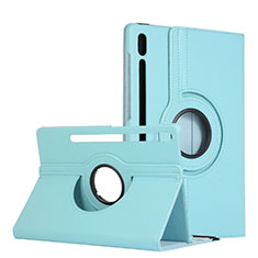 Custodia Portafoglio In Pelle Cover con Supporto L04 per Samsung Galaxy Tab S6 10.5 SM-T860 Cielo Blu