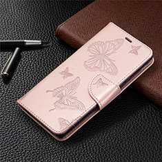 Custodia Portafoglio In Pelle Cover con Supporto L04 per Sony Xperia L4 Oro Rosa