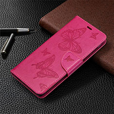 Custodia Portafoglio In Pelle Cover con Supporto L04 per Sony Xperia L4 Rosa Caldo