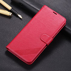 Custodia Portafoglio In Pelle Cover con Supporto L04 per Xiaomi Redmi 8 Rosso
