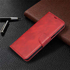 Custodia Portafoglio In Pelle Cover con Supporto L04 per Xiaomi Redmi Note 9 Pro Max Rosso