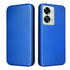 Custodia Portafoglio In Pelle Cover con Supporto L04Z per OnePlus Nord 2T 5G Blu