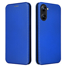 Custodia Portafoglio In Pelle Cover con Supporto L04Z per Realme V30t 5G Blu