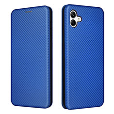 Custodia Portafoglio In Pelle Cover con Supporto L04Z per Samsung Galaxy A04E Blu