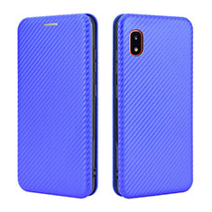 Custodia Portafoglio In Pelle Cover con Supporto L04Z per Samsung Galaxy A20 SC-02M SCV46 Blu