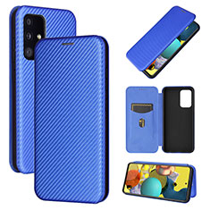 Custodia Portafoglio In Pelle Cover con Supporto L04Z per Samsung Galaxy A52 5G Blu