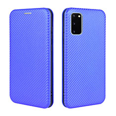 Custodia Portafoglio In Pelle Cover con Supporto L04Z per Samsung Galaxy S20 Lite 5G Blu