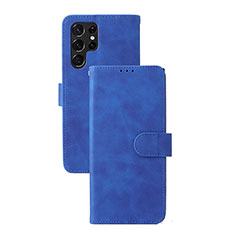 Custodia Portafoglio In Pelle Cover con Supporto L04Z per Samsung Galaxy S24 Ultra 5G Blu