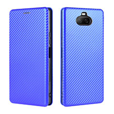 Custodia Portafoglio In Pelle Cover con Supporto L04Z per Sony Xperia 8 Lite Blu
