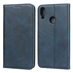 Custodia Portafoglio In Pelle Cover con Supporto L05 per Huawei Enjoy 9 Blu